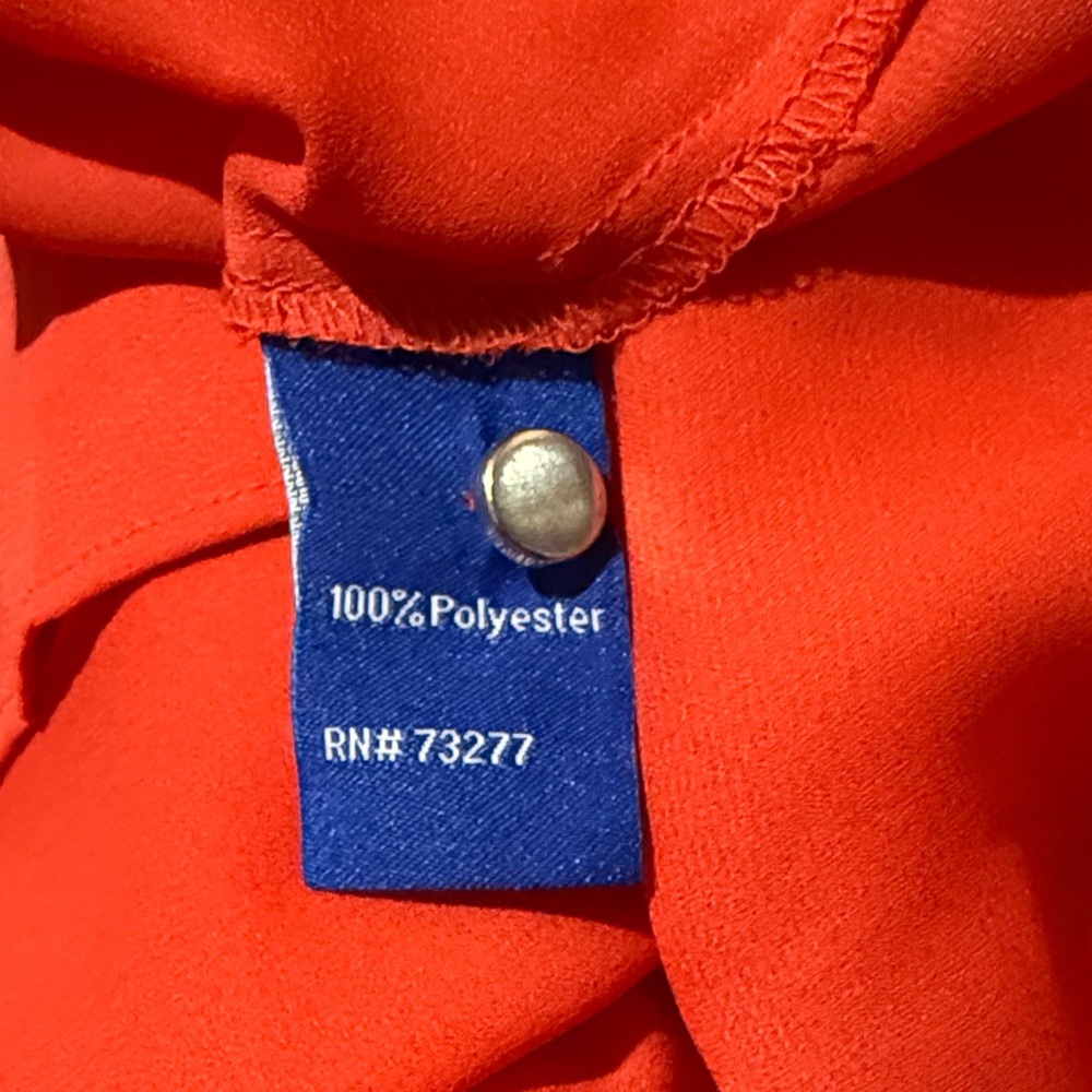 Apt. 9 Bold Red V-Neck Blouse - Color: Chery Tulip - Picture 5 of 5